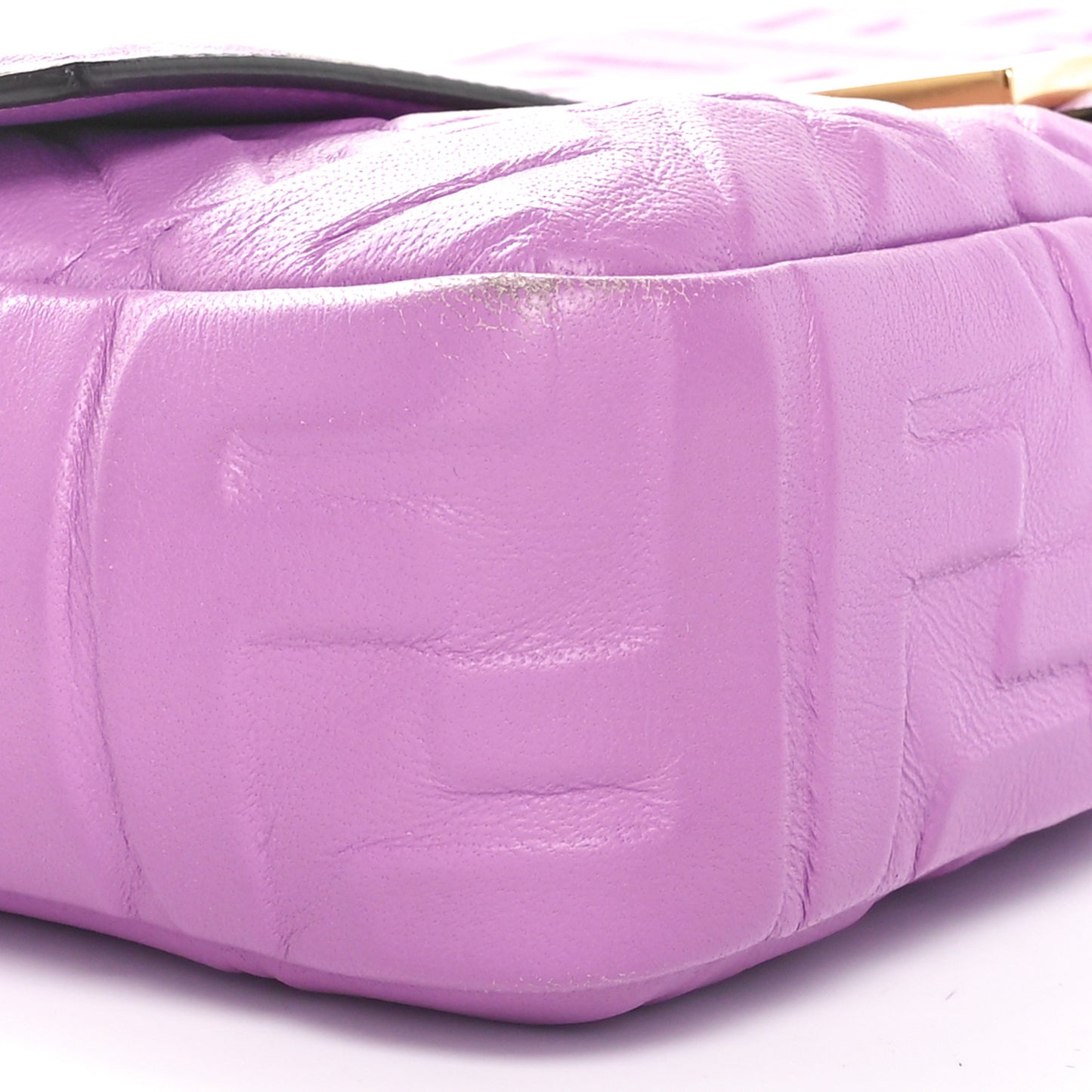 Nappa FF 1974 Embossed Baguette Agapanto