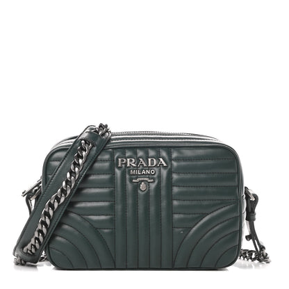 Prada Soft Calfskin Diagramme Crossbody Bag Smeraldo 1 of 10