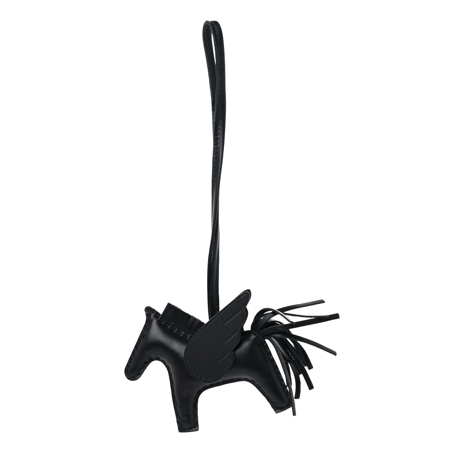 Hermes Milo Lambskin Grigri Rodeo Pegase Horse Bag Charm PM So Black 1 of 5
