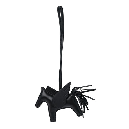 Hermes Milo Lambskin Grigri Rodeo Pegase Horse Bag Charm PM So Black 1 of 5