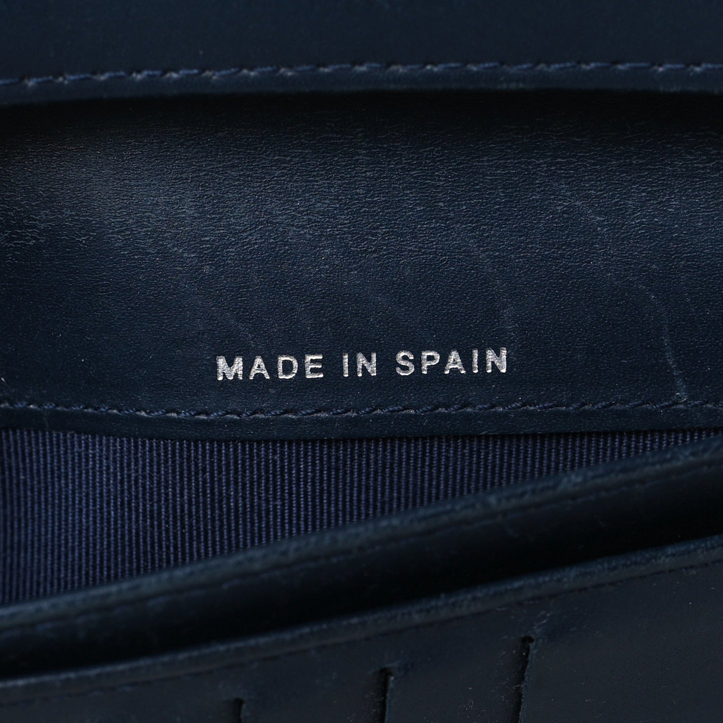 Patent Calfskin Quilted Yen Wallet Blue