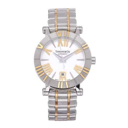 Tiffany Stainless Steel 18K Yellow Gold 30mm Atlas Automatic Watch 1 of 7