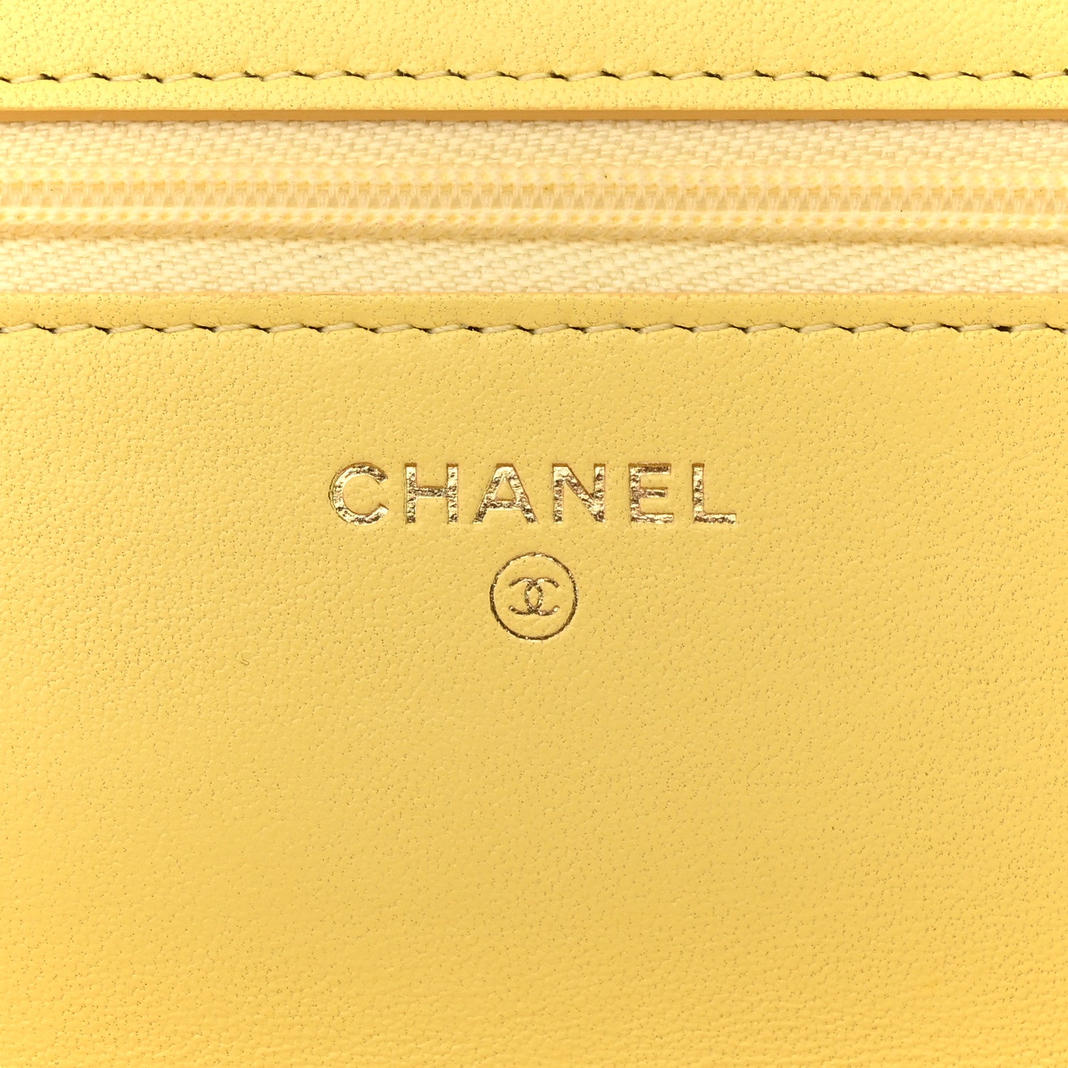 Chanel Lambskin Quilted Wallet On Chain WOC Pink Yellow 6 of 15