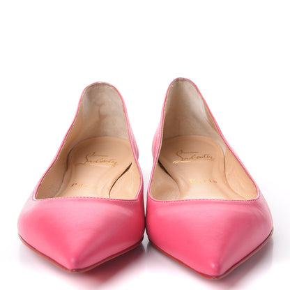 Christian Louboutin Shiny Nappa Ballalla Flats 37.5 Darling 2 of 10