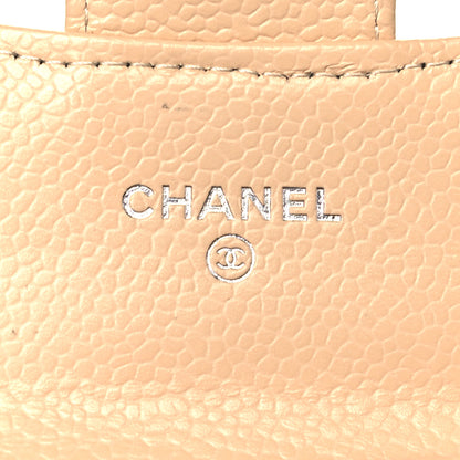 Chanel Caviar Quilted Flap Card Holder Wallet Beige 11 of 13