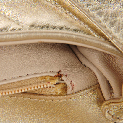 Chanel Metallic Lambskin Chevron Quilted Mini Square Flap Gold 16 of 16