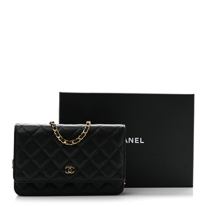 Chanel Caviar Quilted Wallet on Chain WOC Black 12 of 12