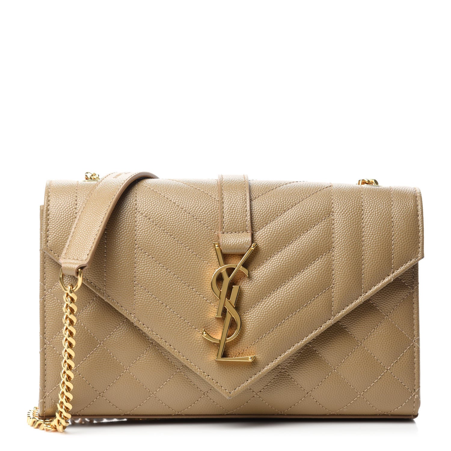 Saint Laurent Grain De Poudre Textured Mixed Matelasse Triquilt Small Monogram Satchel Cork 1 of 10