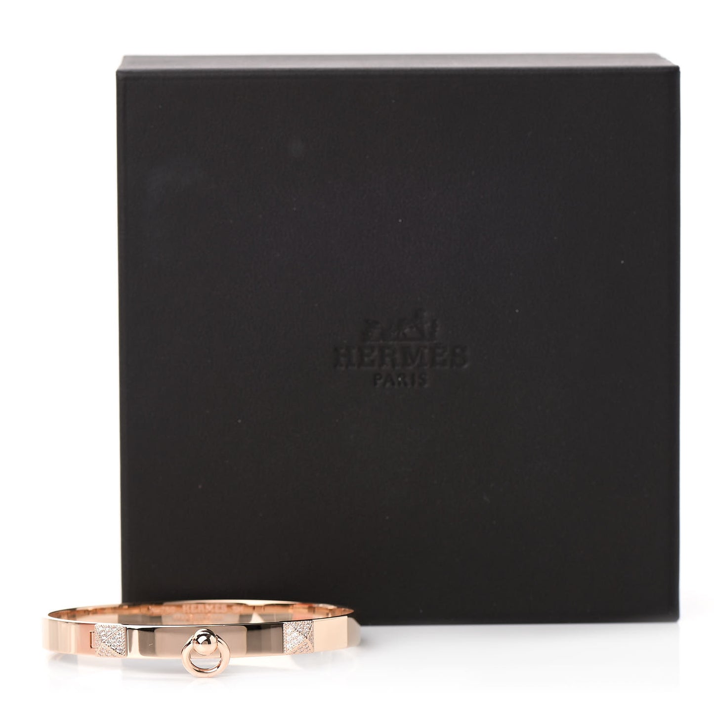 18K Rose Gold Diamond PM Collier De Chien Bracelet SH