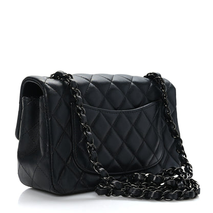 Chanel Lambskin Quilted Mini Rectangular Flap So Black 3 of 9