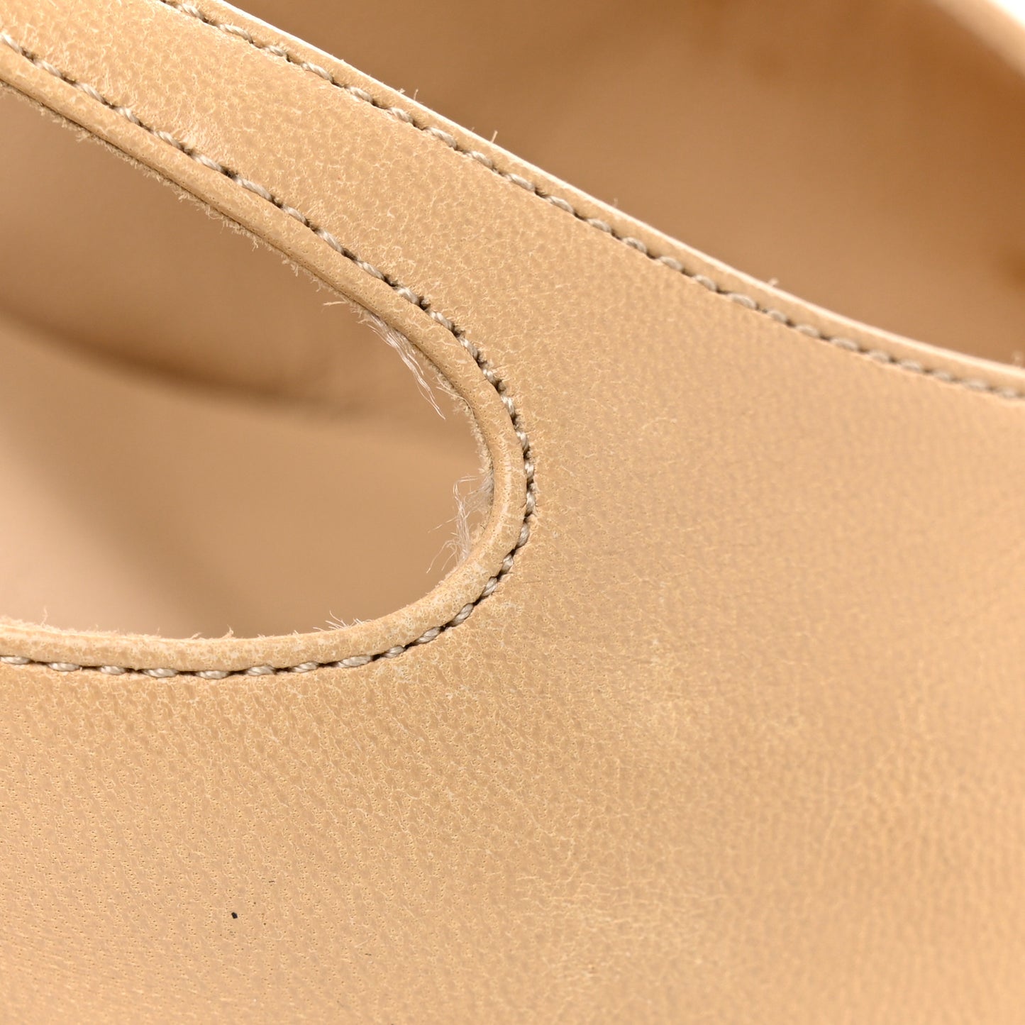Goatskin Grosgrain Cap Toe CC Slingback Pumps 39 Beige Black