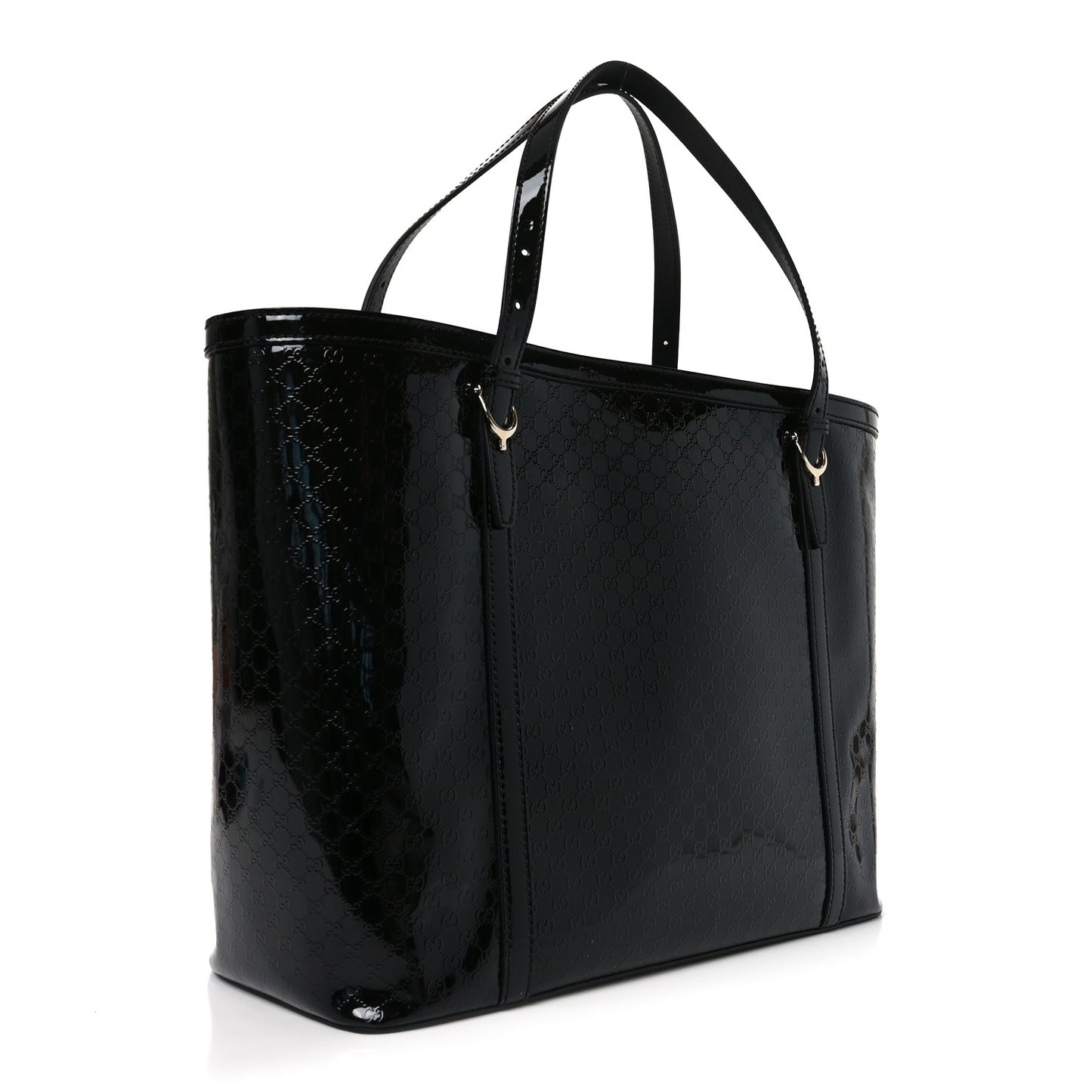 Patent Microguccissima Medium Nice Tote Black