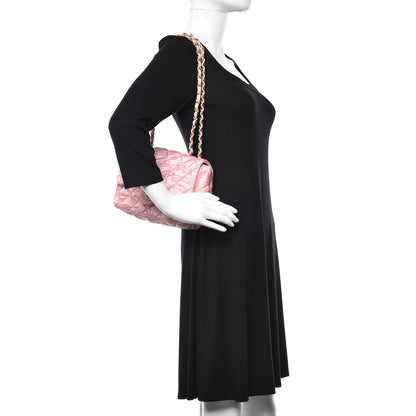 Chanel Satin Quilted Pleated Flap Pink 2 of 9