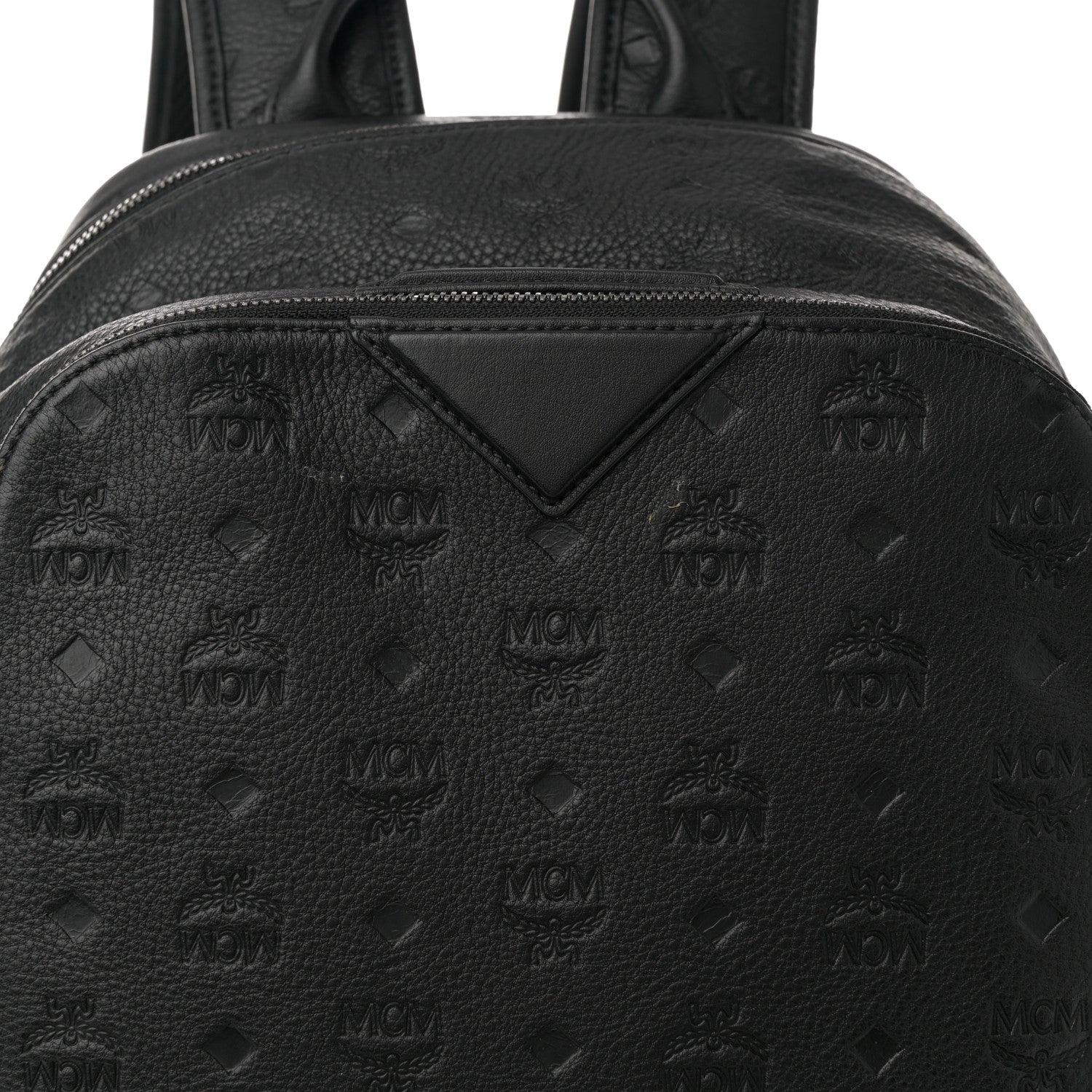 MCM Calfskin Ottomar Monogram Duke Backpack Black 7 of 13