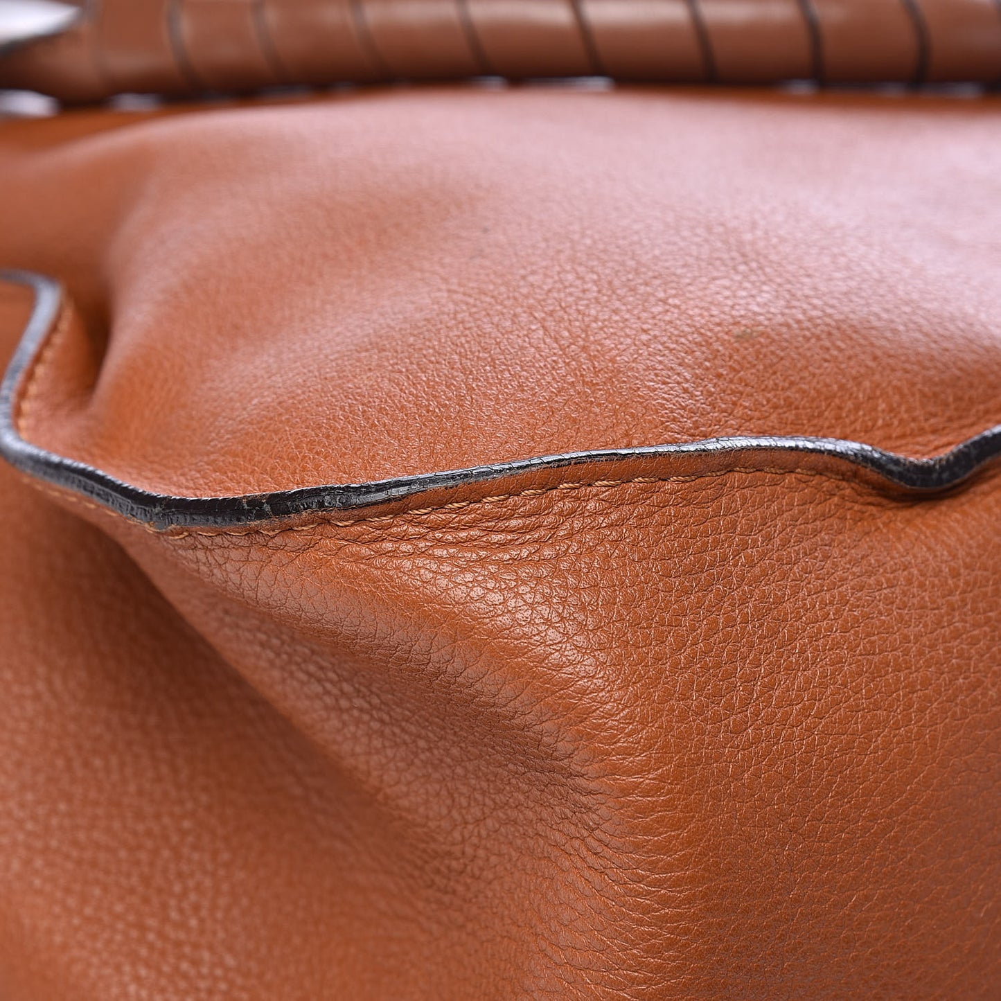 Calfskin Large Marcie Satchel Tan