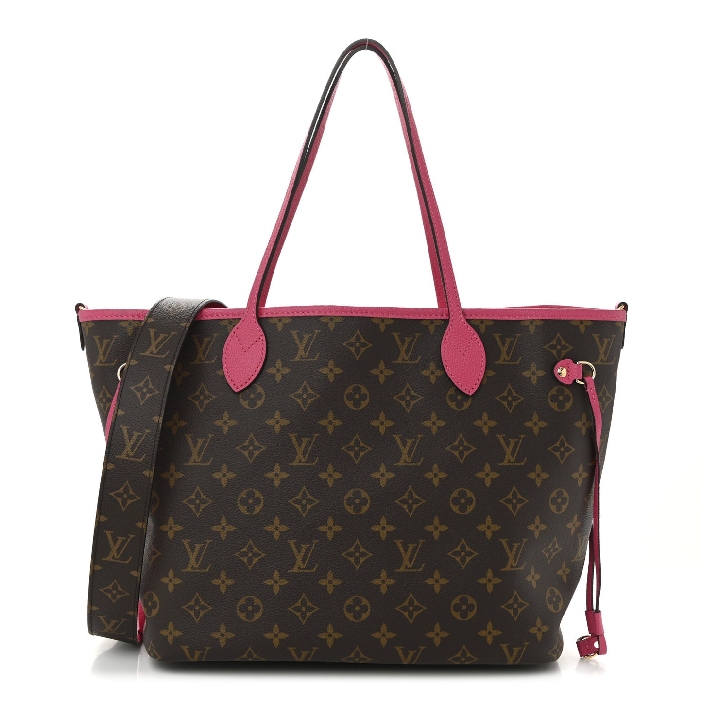 Monogram Inside Out Neverfull Bandouliere MM Rose Pondichery