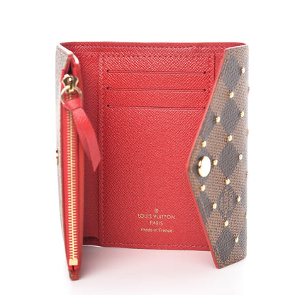 Louis Vuitton Damier Ebene Studded Victorine Wallet Cherry 5 of 7
