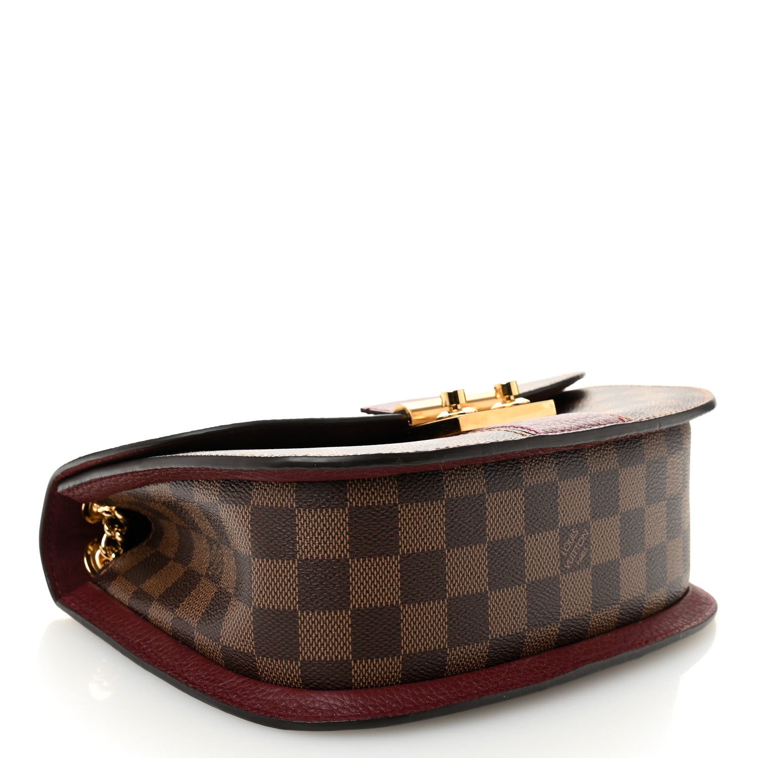 Louis Vuitton Damier Ebene Cuir Taurillon Wight Bordeaux 4 of 9