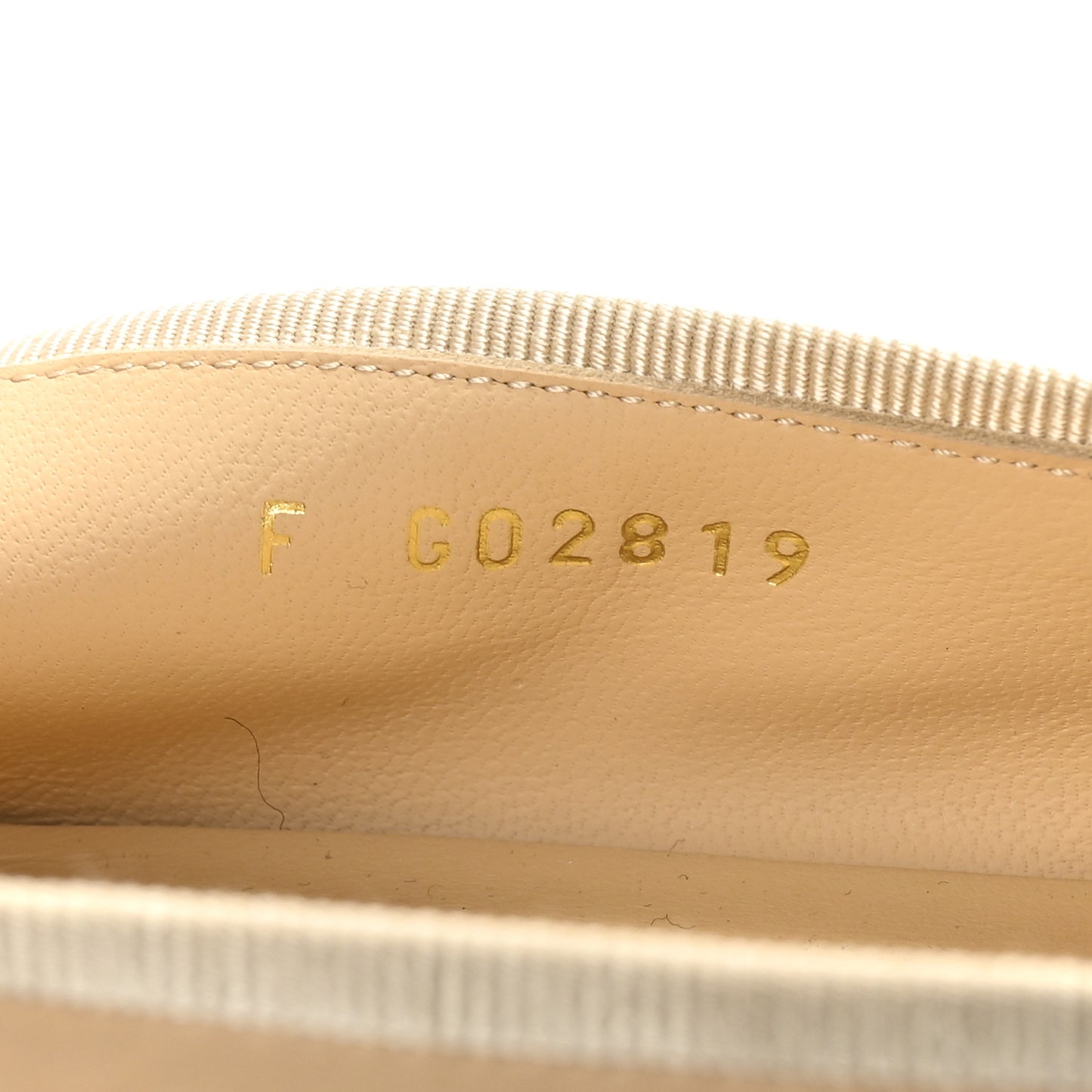 Lambskin Cap Toe CC Ballerina Flats 39.5 Beige Black