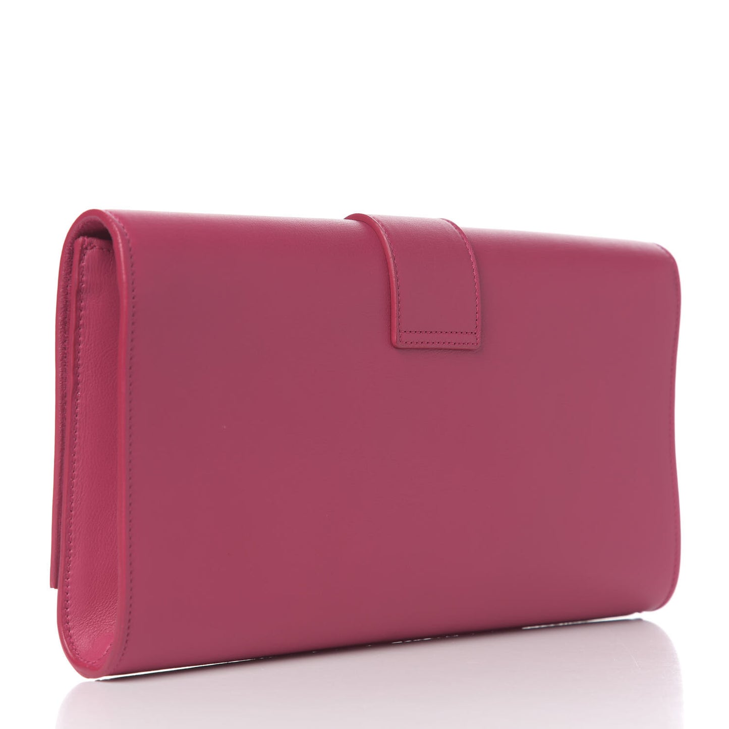 Calfskin Classic Y Ligne Clutch Fuchsia