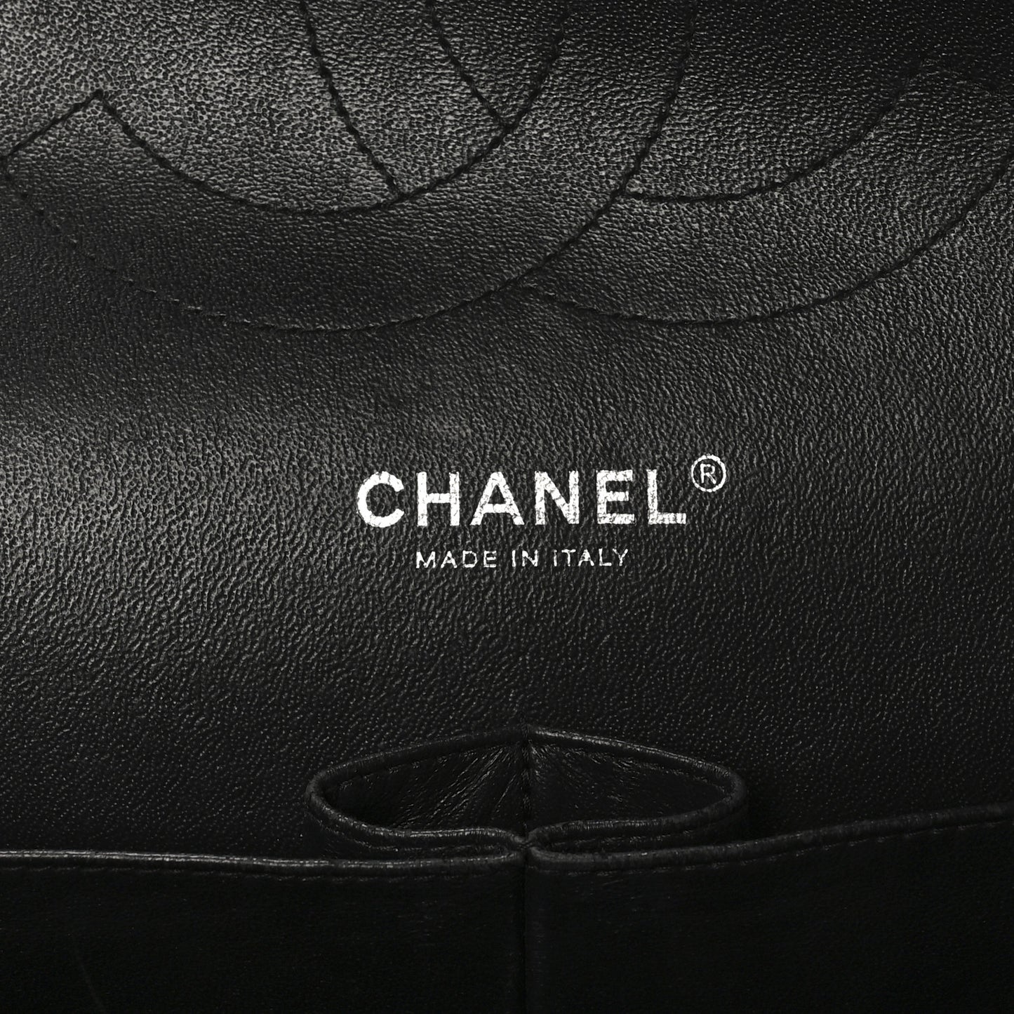 Patent Quilted Jumbo Double Flap Black