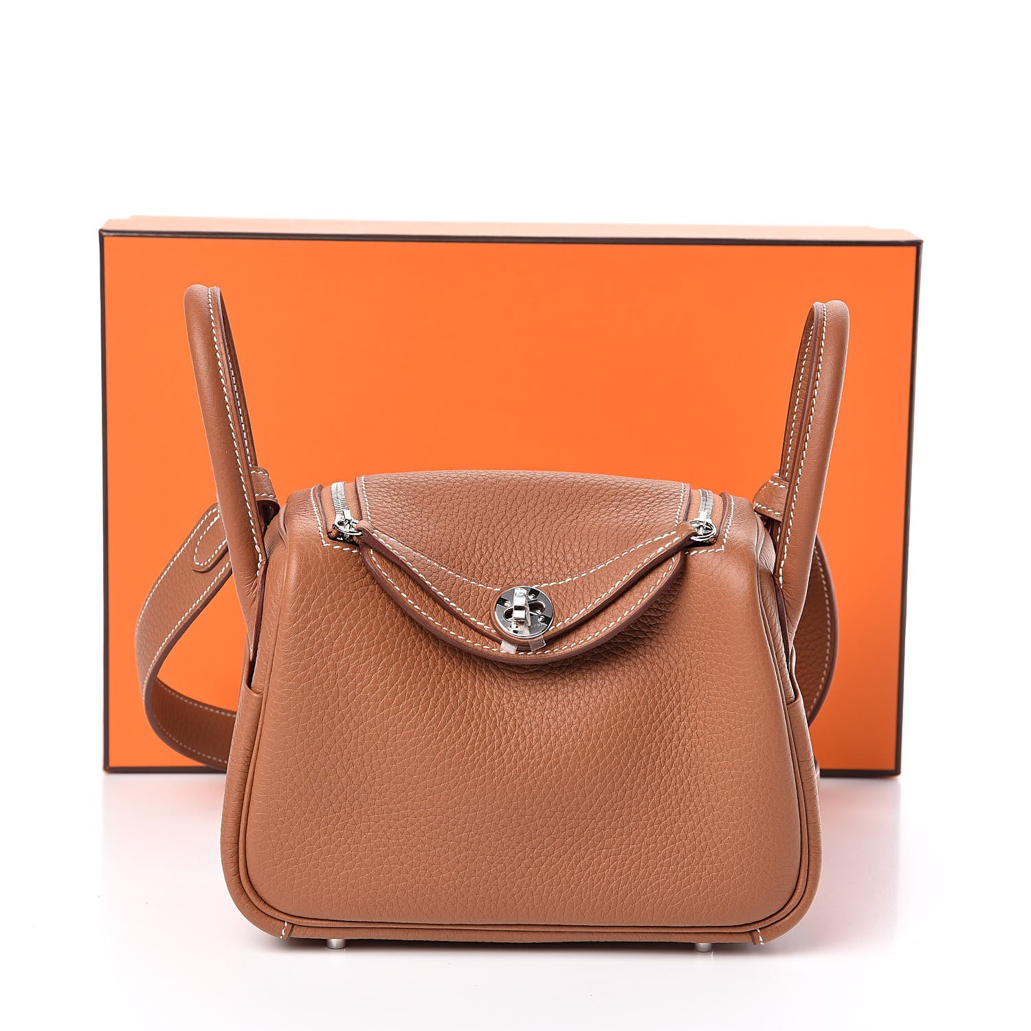 Hermes Taurillon Clemence Mini Lindy 20 Gold 10 of 10