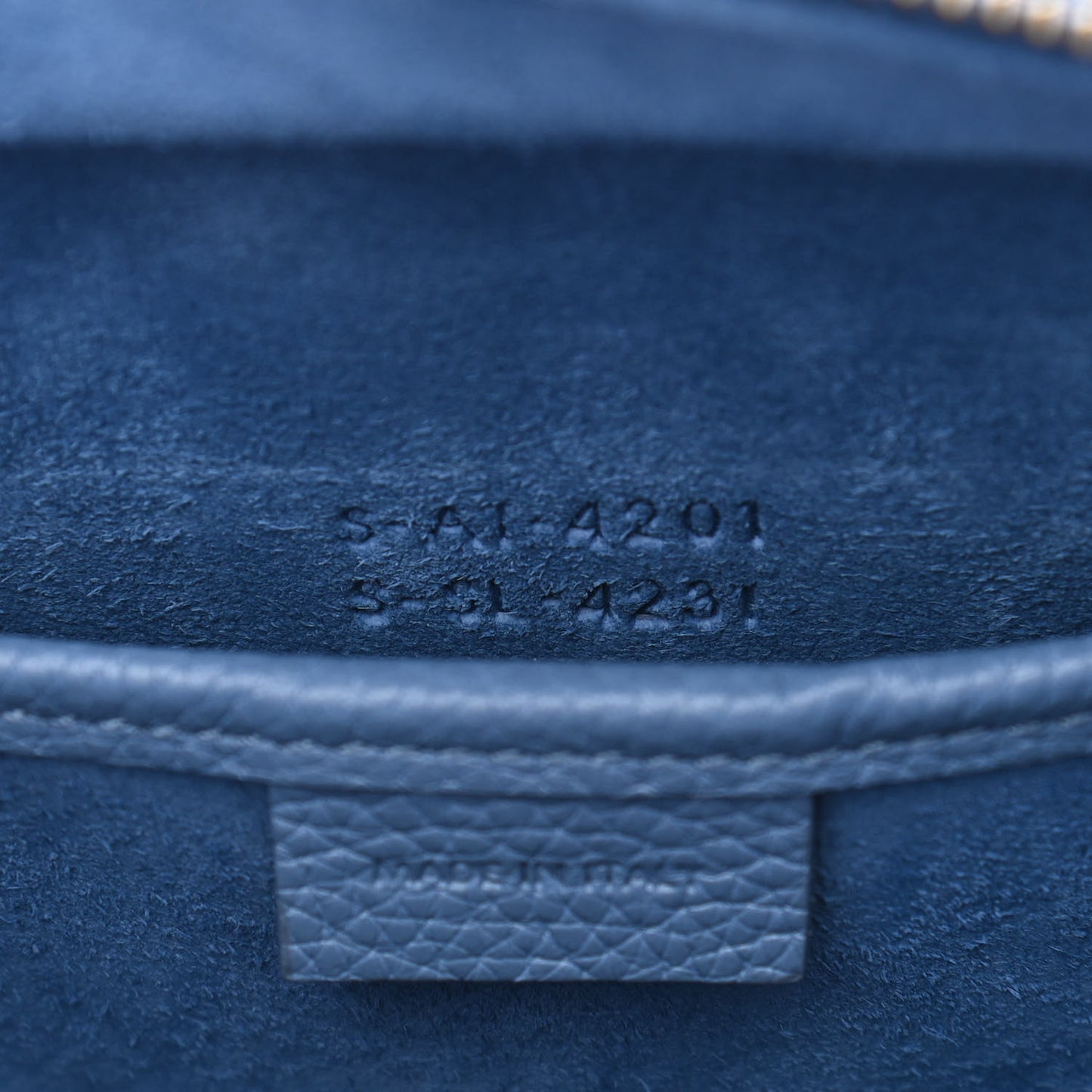 Drummed Calfskin Nano Luggage Blue