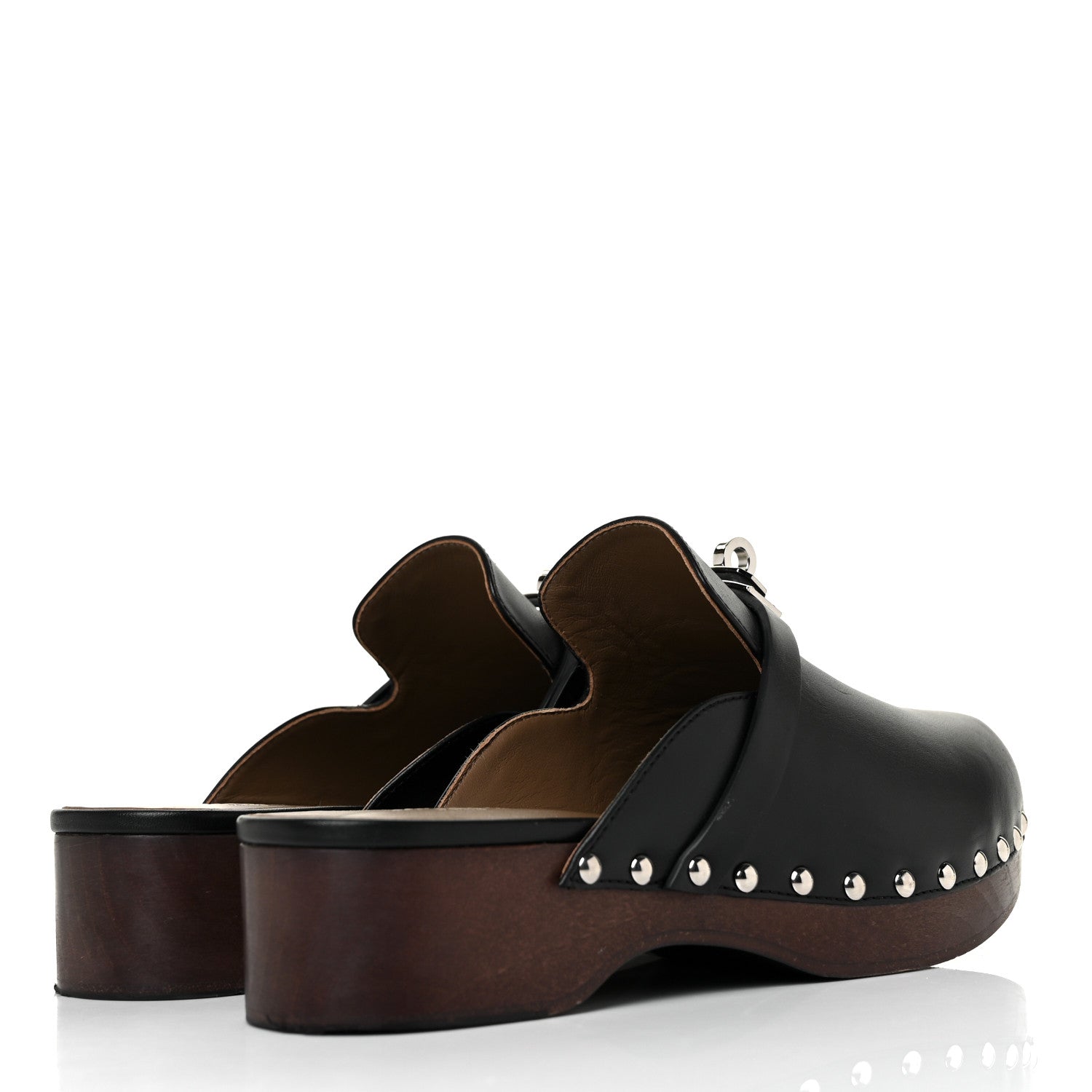 Hermes Calfskin Carlotta Mules 36 Black 4 of 7
