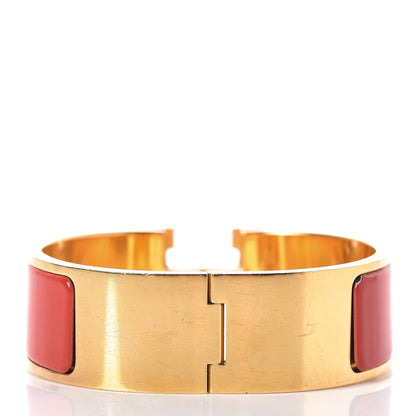 Hermes Enamel Wide Clic Clac H Bracelet PM Red 3 of 5