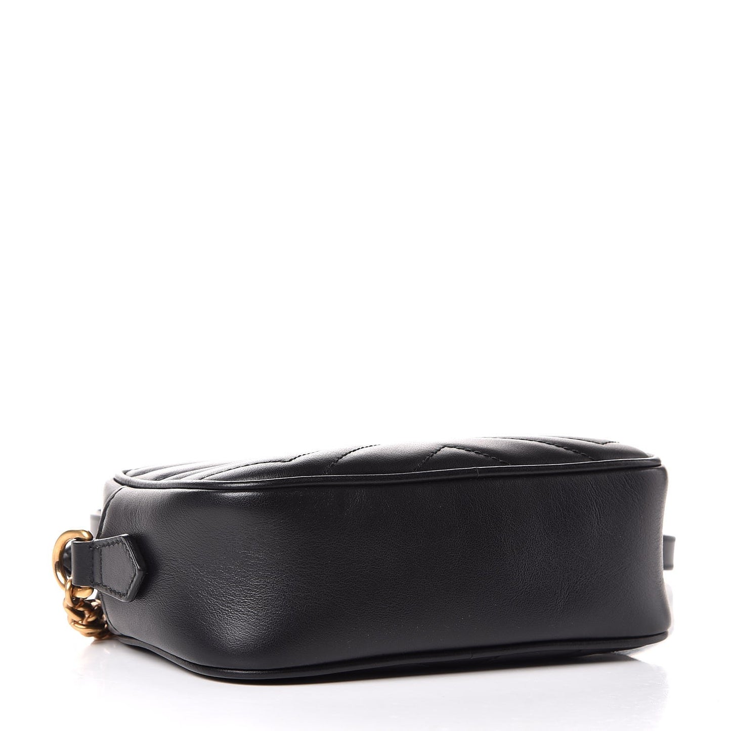 Calfskin Matelasse Mini GG Marmont Chain Shoulder Bag Black