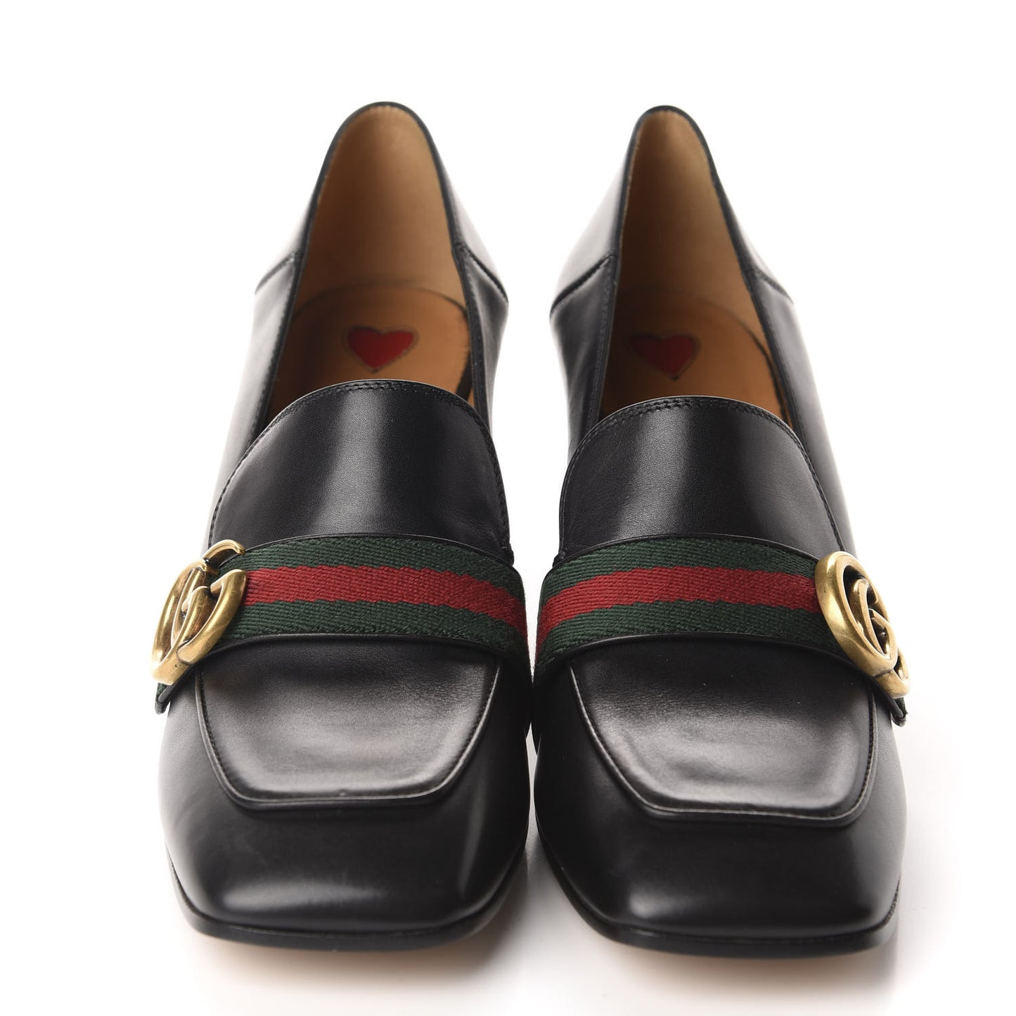 Calfskin Web Peyton Loafer Pumps 39.5 Black