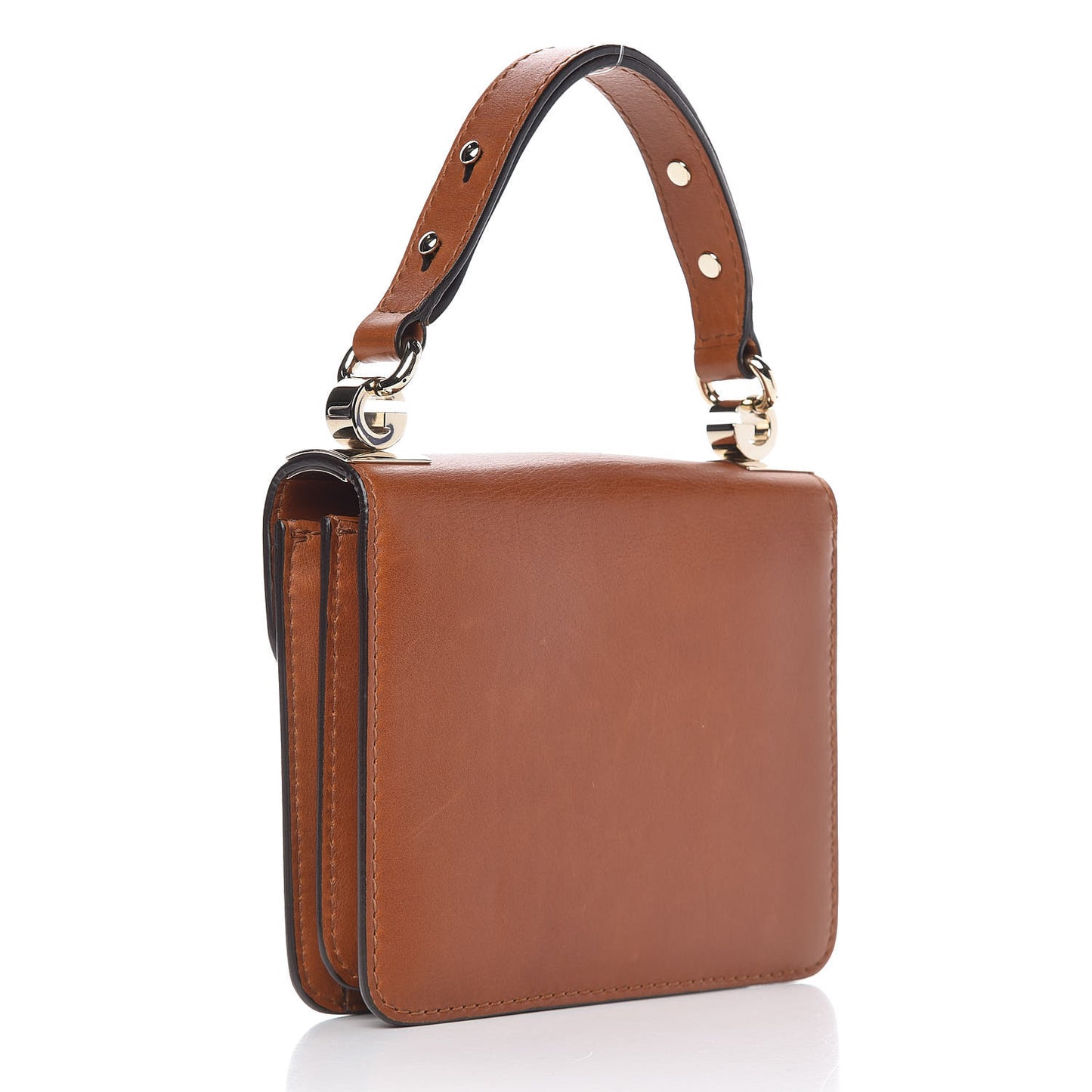 Calfskin Small 1973 Shoulder Flap Bag Brown