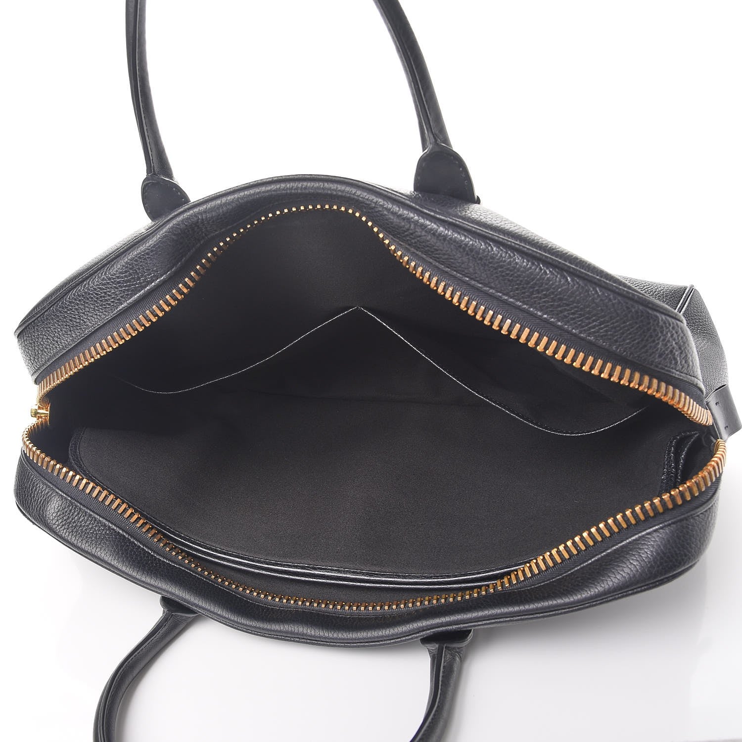 Tom Ford Calfskin Buckley Flat Trapeze Briefcase Black 5 of 12