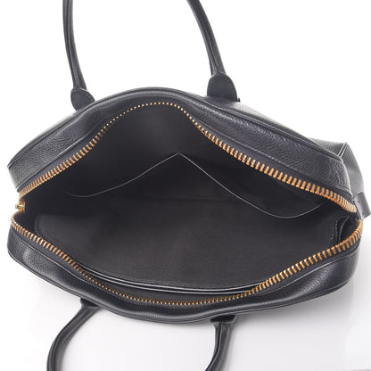 Tom Ford Calfskin Buckley Flat Trapeze Briefcase Black 5 of 12