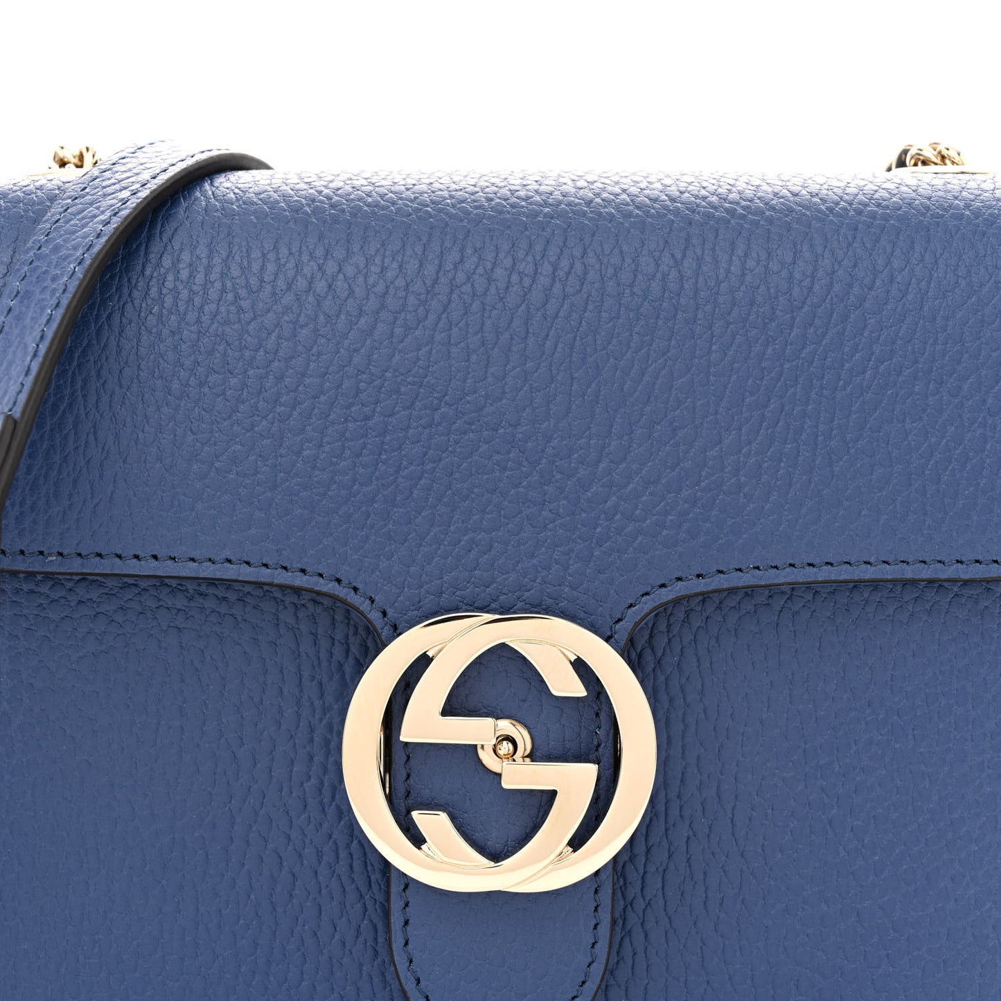 Dollar Calfskin Small Interlocking G Shoulder Bag Caspian