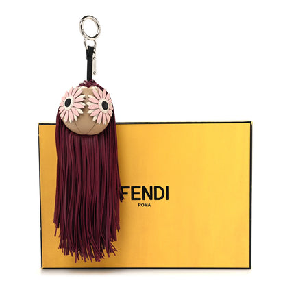 Fendi Nappa Eyes Fringe Bag Bug Charm Bordeaux Multicolor 4 of 4
