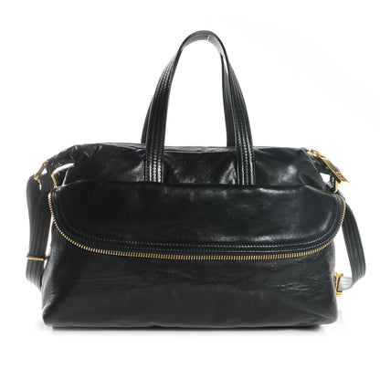 Fendi Goatskin Zip It Satchel Black 1 of 7