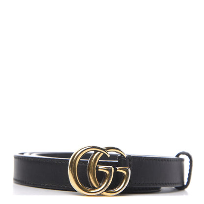 Gucci Calfskin Double G 20mm Belt 85 34 Black 1 of 6