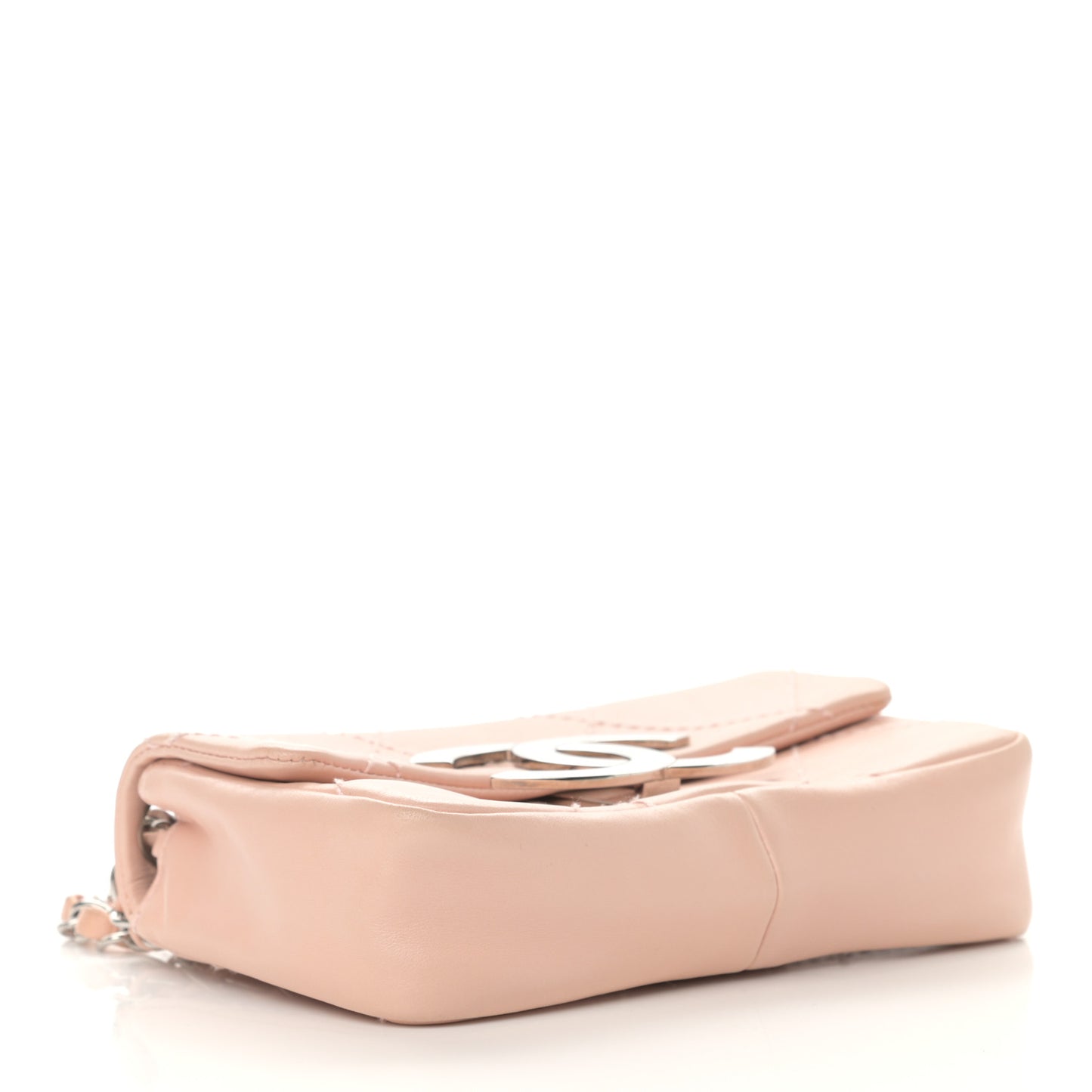 Lambskin Diamond Stitched CC Flap Pink