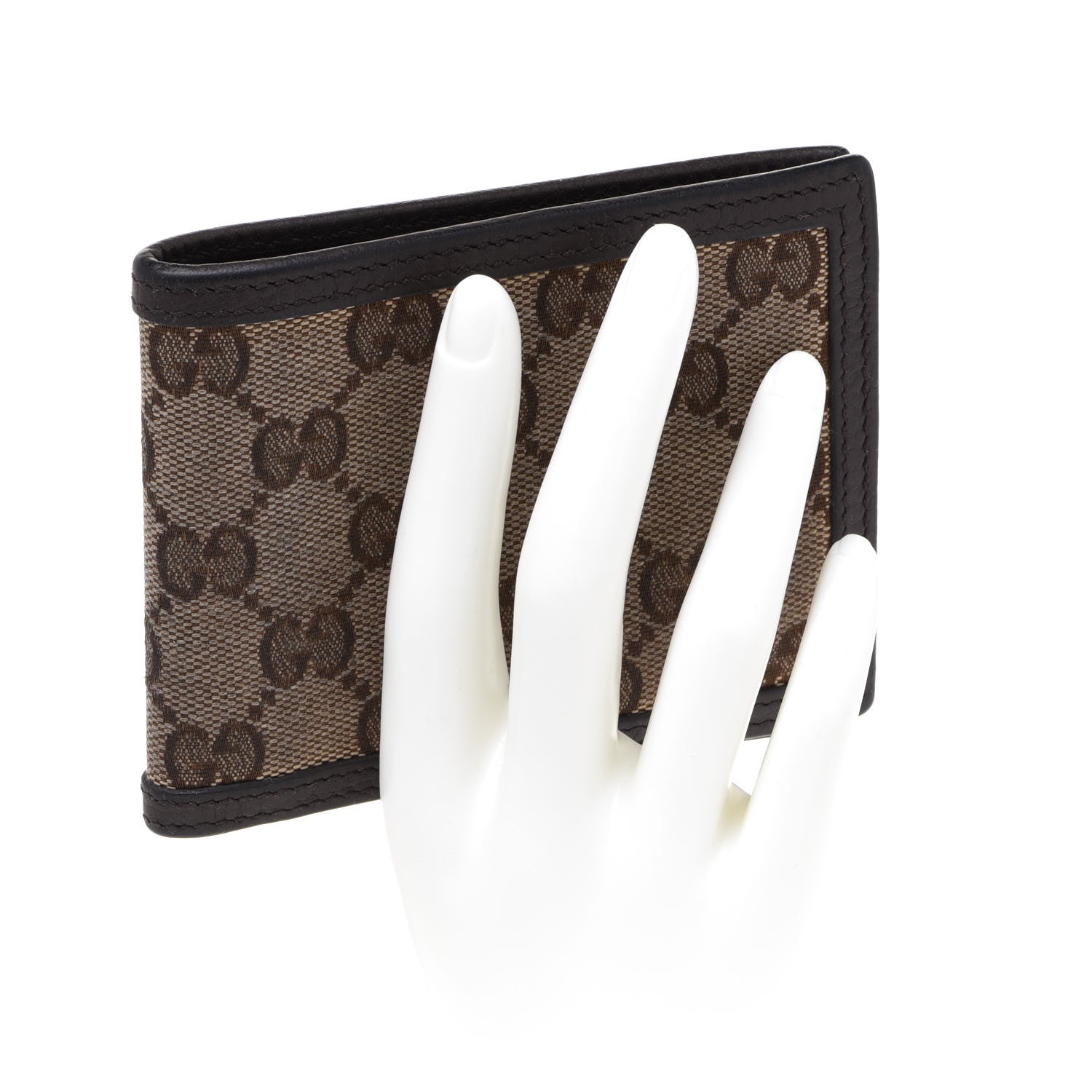 Gucci Monogram Bi-Fold Wallet Dark Brown 2 of 8