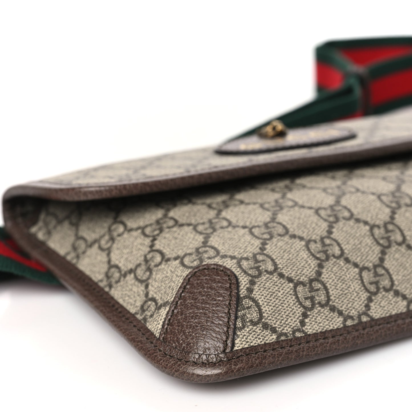 GG Supreme Monogram Neo Vintage Web Belt Bag Brown