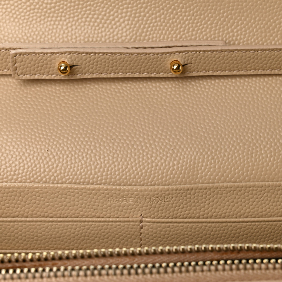 Grain De Poudre Matelasse Chevron Monogram Chain Wallet Nude Powder