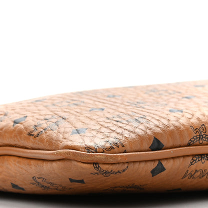 MCM Visetos Medium Crossbody Pouch Cognac 7 of 8