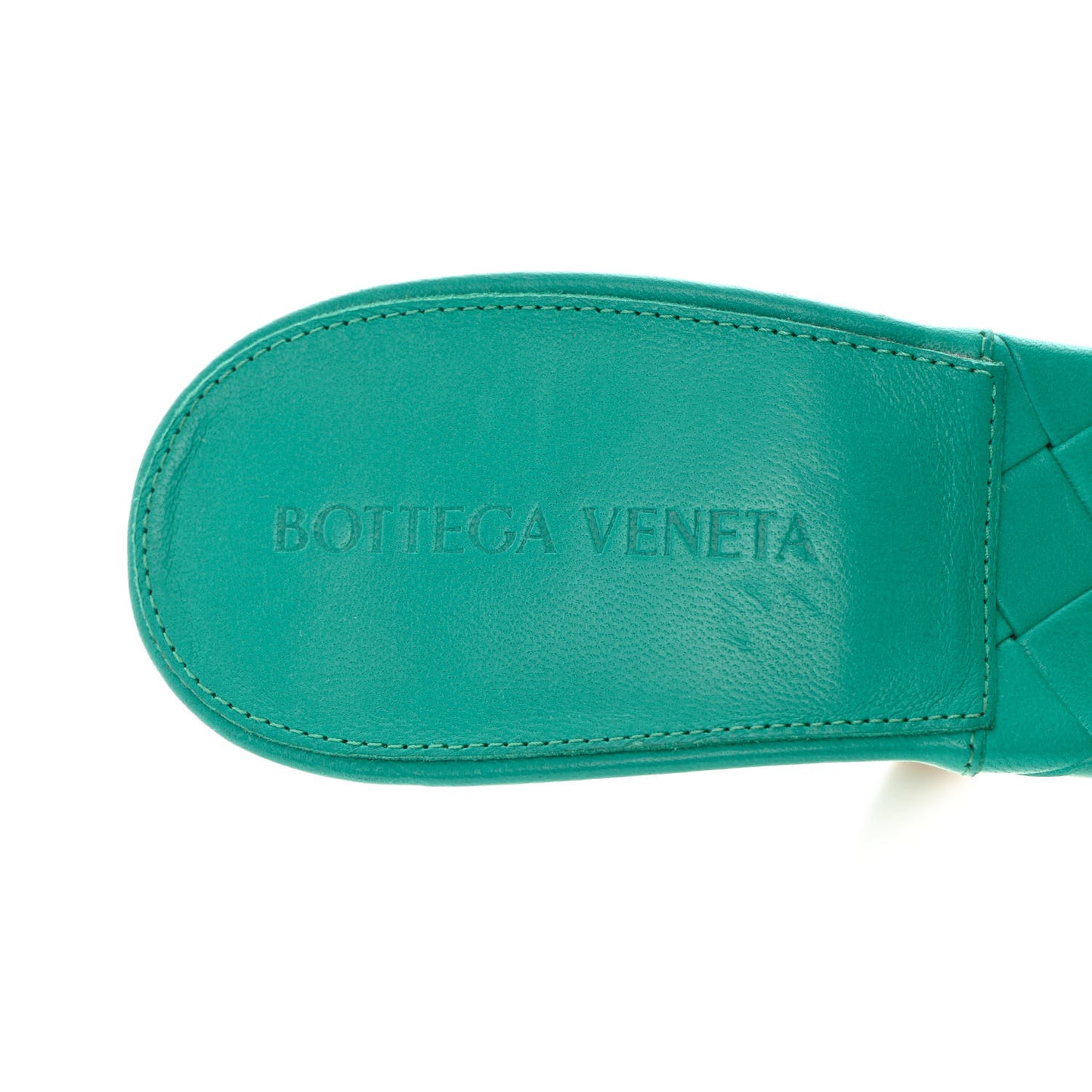 Nappa Maxi Intrecciato Lido 90mm Mule Sandals 38 Acid Turquoise