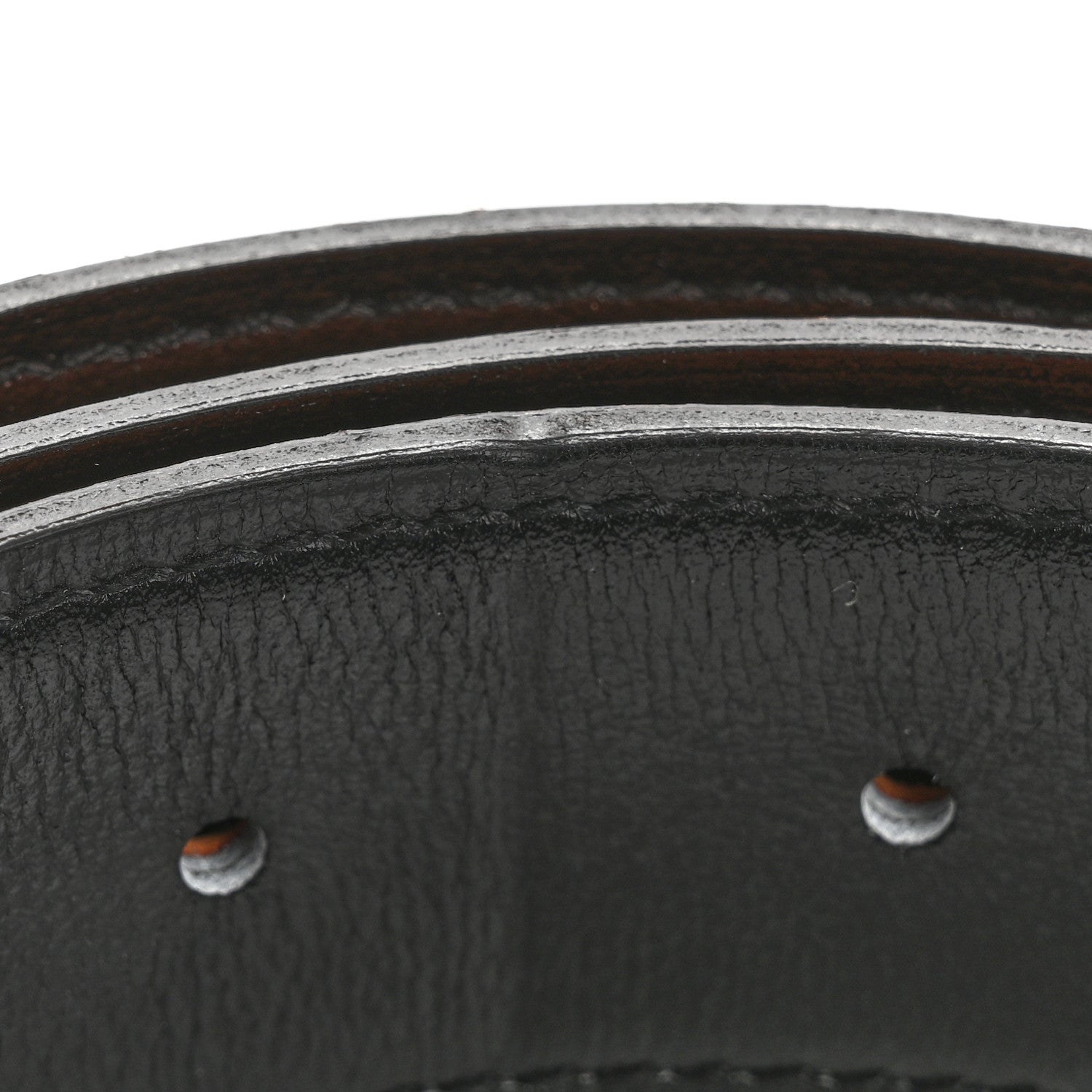 Hermes Box Togo 32mm H Take Off Belt 90 36 Black Orange 8 of 9