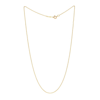 Tiffany 18K Yellow Gold Beaded Chain Necklace 16" 3 of 5