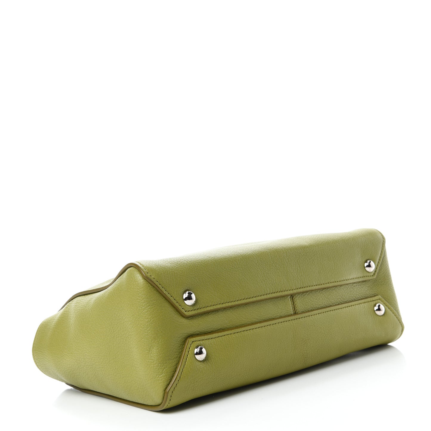 Goatskin Madras Tote Green