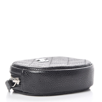Chanel Caviar Quilted Zip Around Classic Coin Purse Black 4 of 8