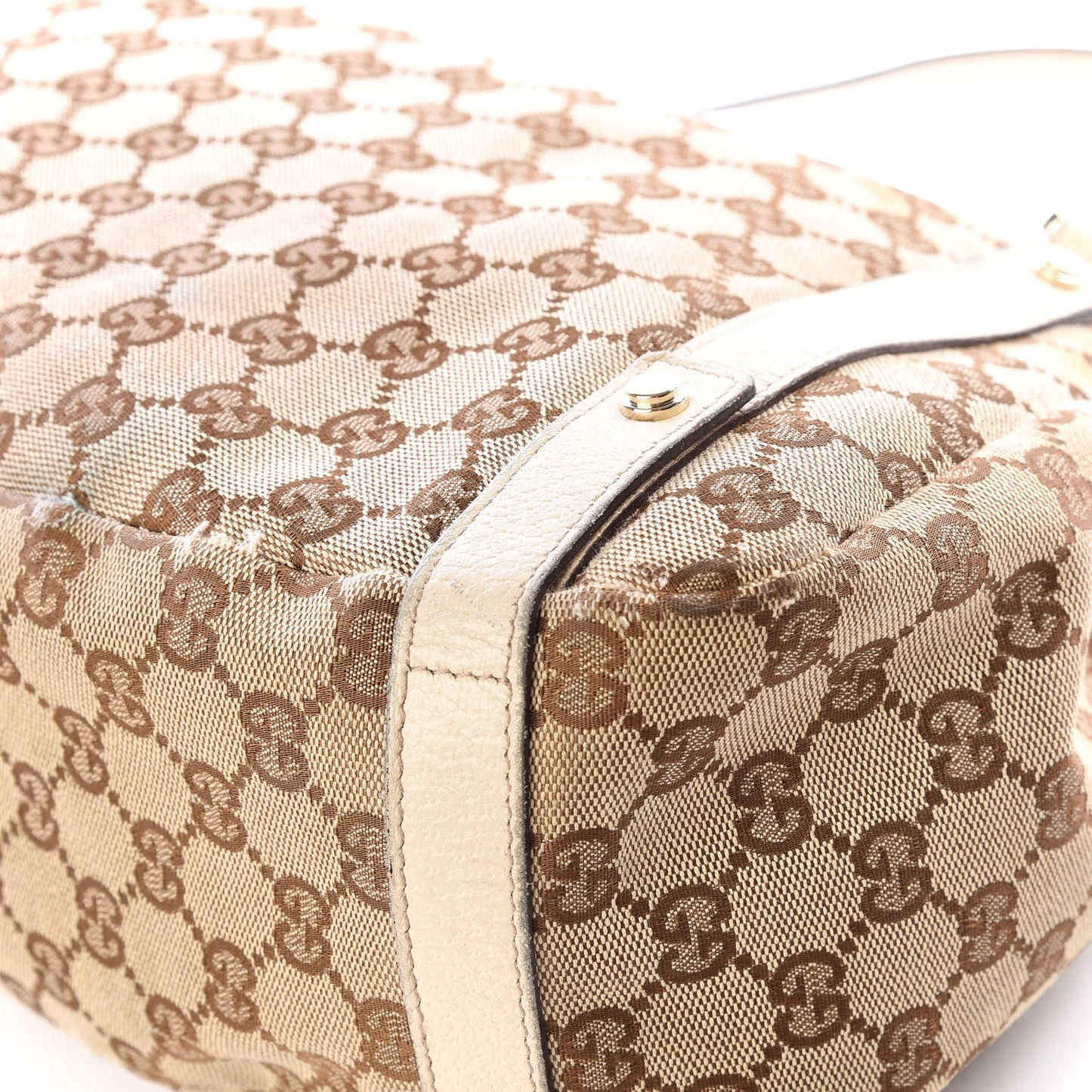Monogram Medium Abbey Shoulder Bag Off White