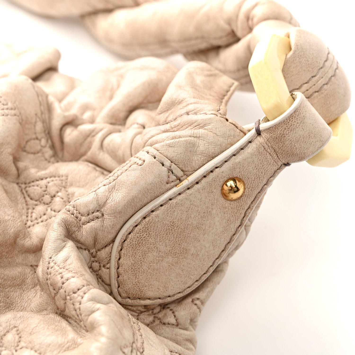 Louis Vuitton Lambskin Olympe Nimbus GM Ecru 11 of 14